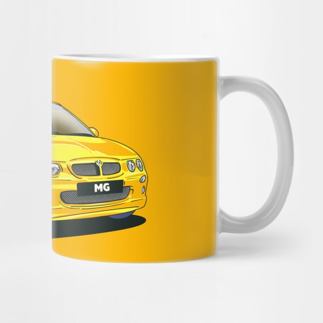 MG ZR car in Trophy Yellow by Webazoot